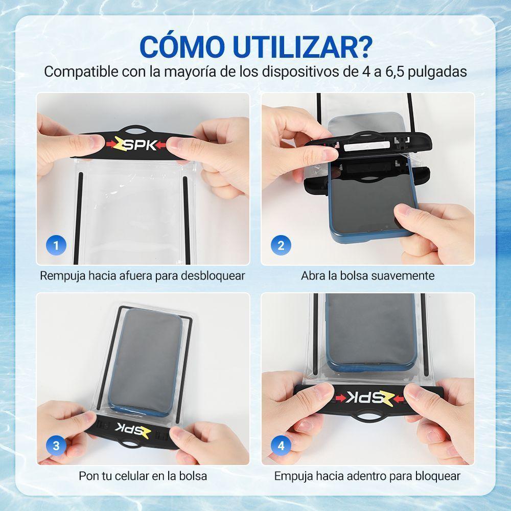 Funda Protectora Impermeable Sumergible Para Celular Telefono-5