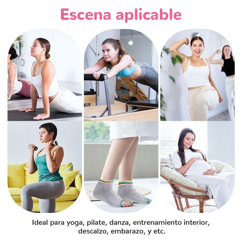 3 Pares de Calcetines Antideslizantes Yoga Con Dedos Multicolores-6