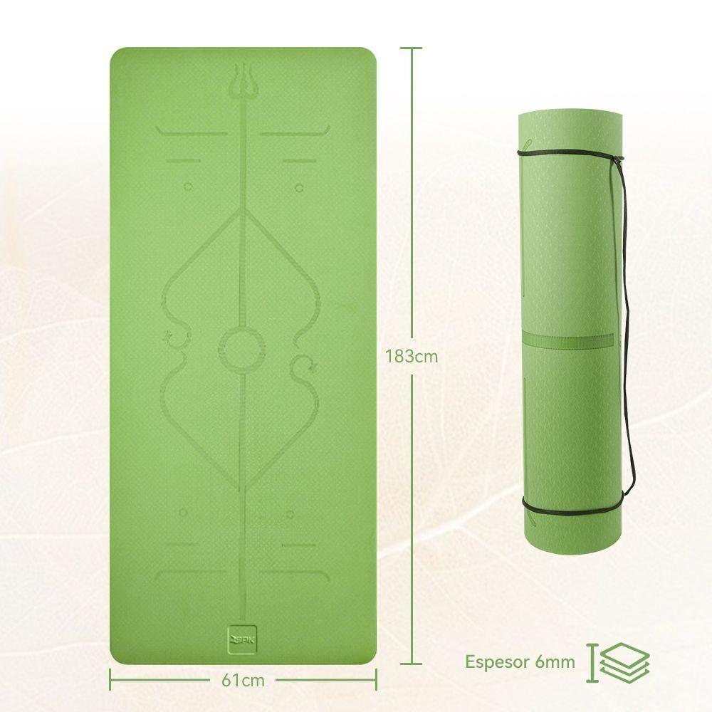 Mat Yoga Con Doble Color Colchoneta Bolsa Cinta Portatil-1