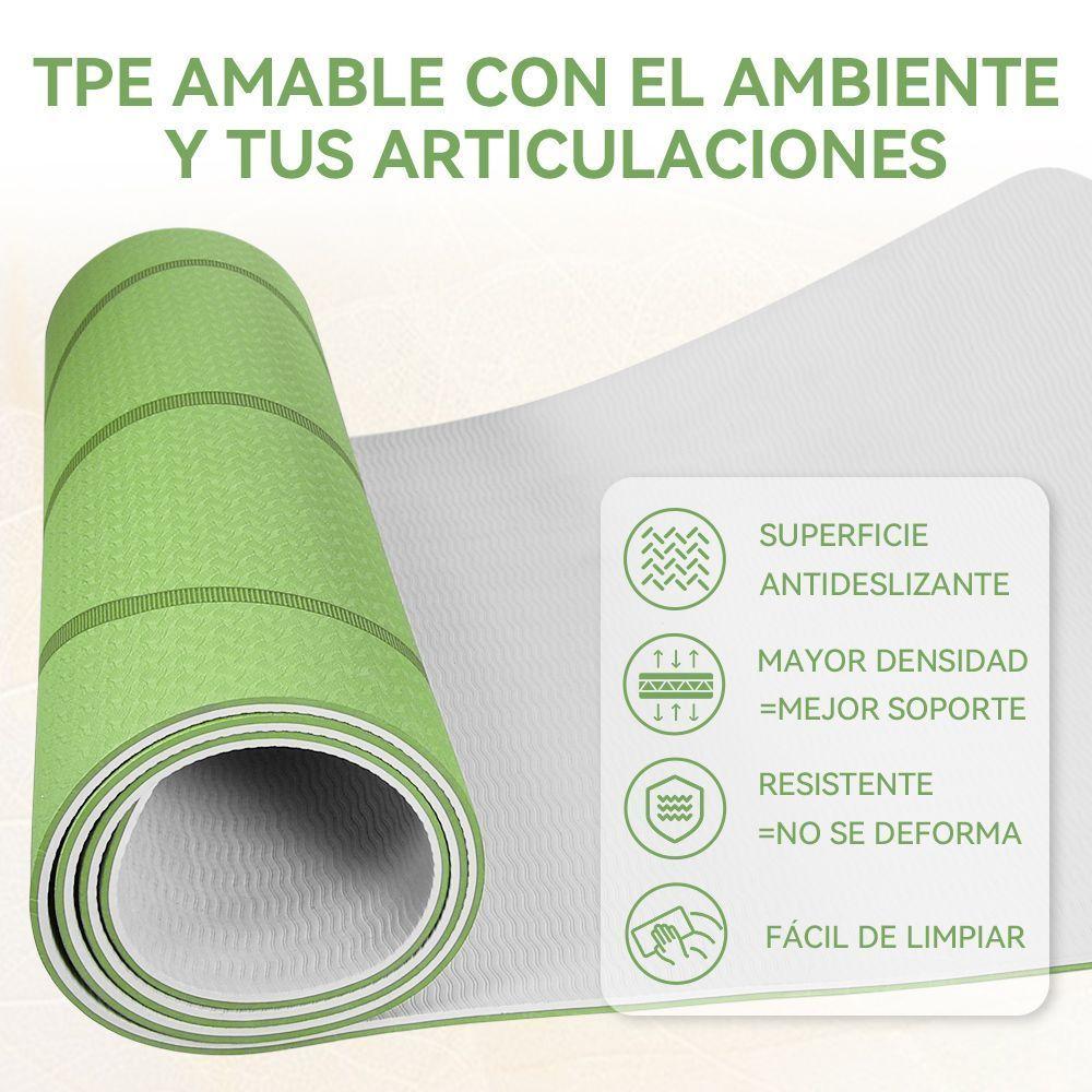 Mat Yoga Con Doble Color Colchoneta Bolsa Cinta Portatil-2