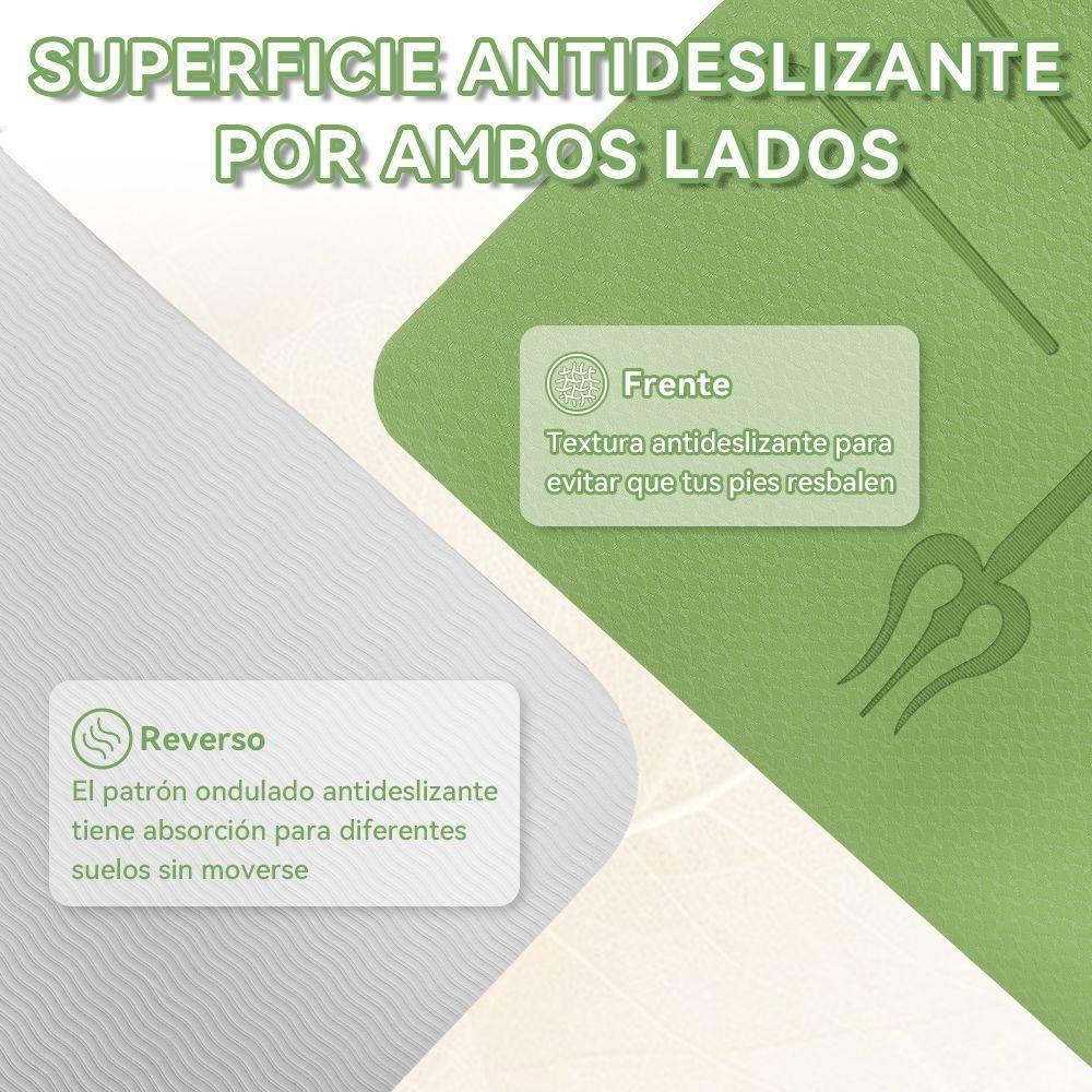 Mat Yoga Con Doble Color Colchoneta Bolsa Cinta Portatil-3