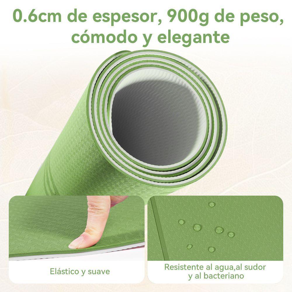 Mat Yoga Con Doble Color Colchoneta Bolsa Cinta Portatil-6