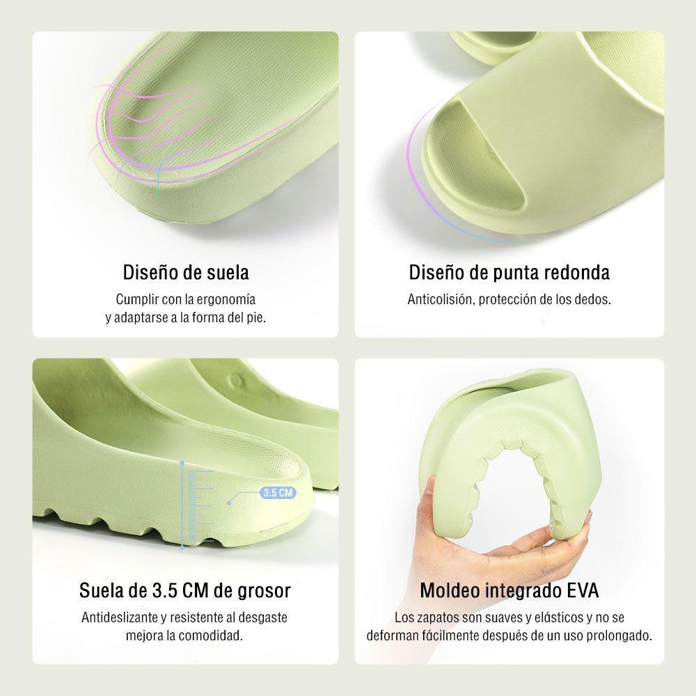Sandal as Zapatillas Antideslizantes De Eva Playa Casa Ocio Verde Unisex-6