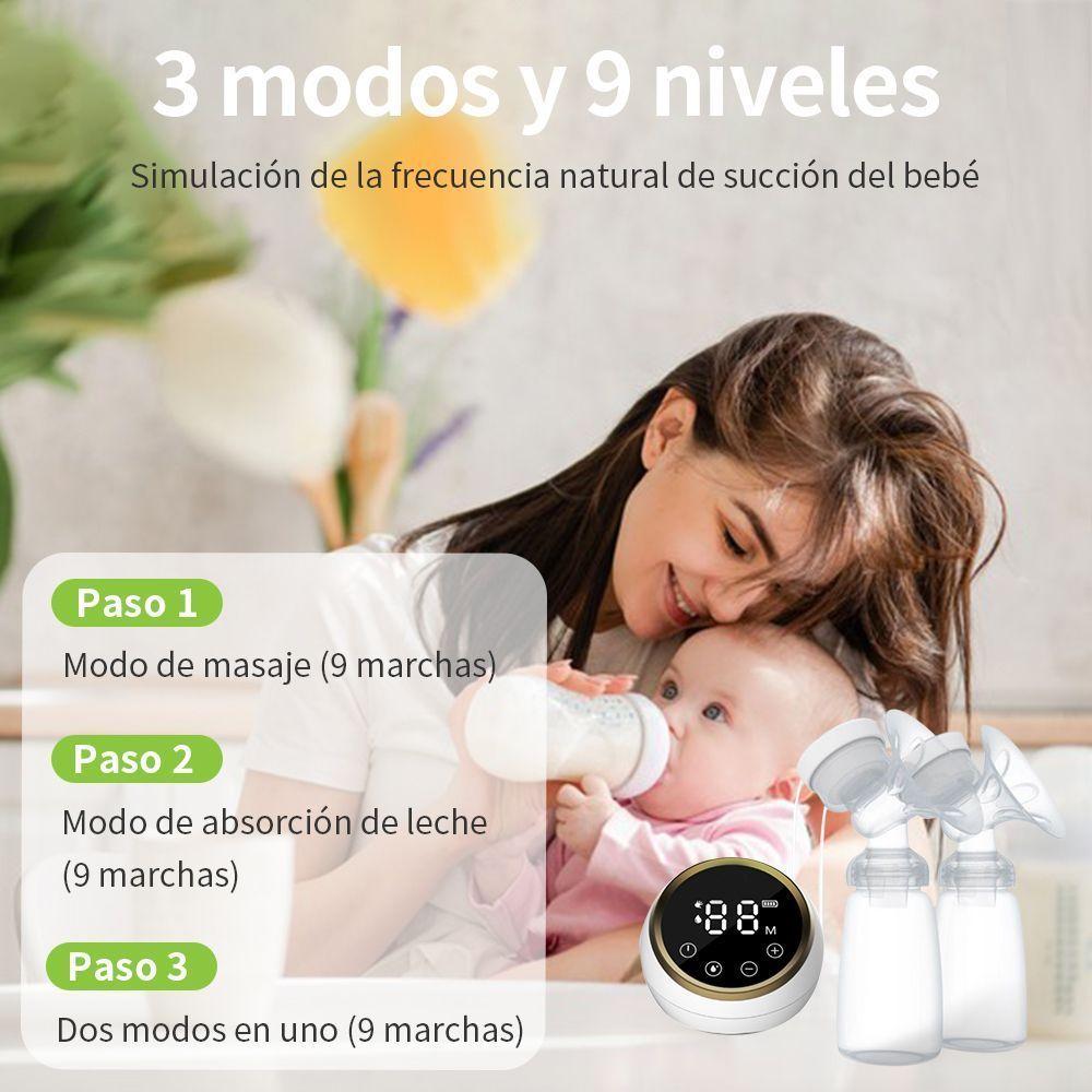 Doble Extractor De Leche Inalambrico Electrico 3 models con 9 niveles-5