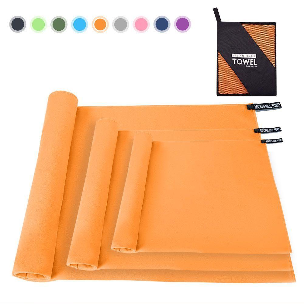 Toalla De Microfibra Set De 3pcs Secado Rapido De Deporte Bano Viaje-0