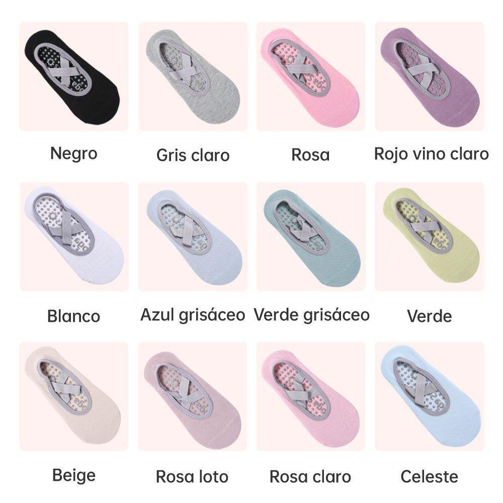 Calcetines Antideslizantes Yoga Pilate Set 3 Pares Tranpirables-5
