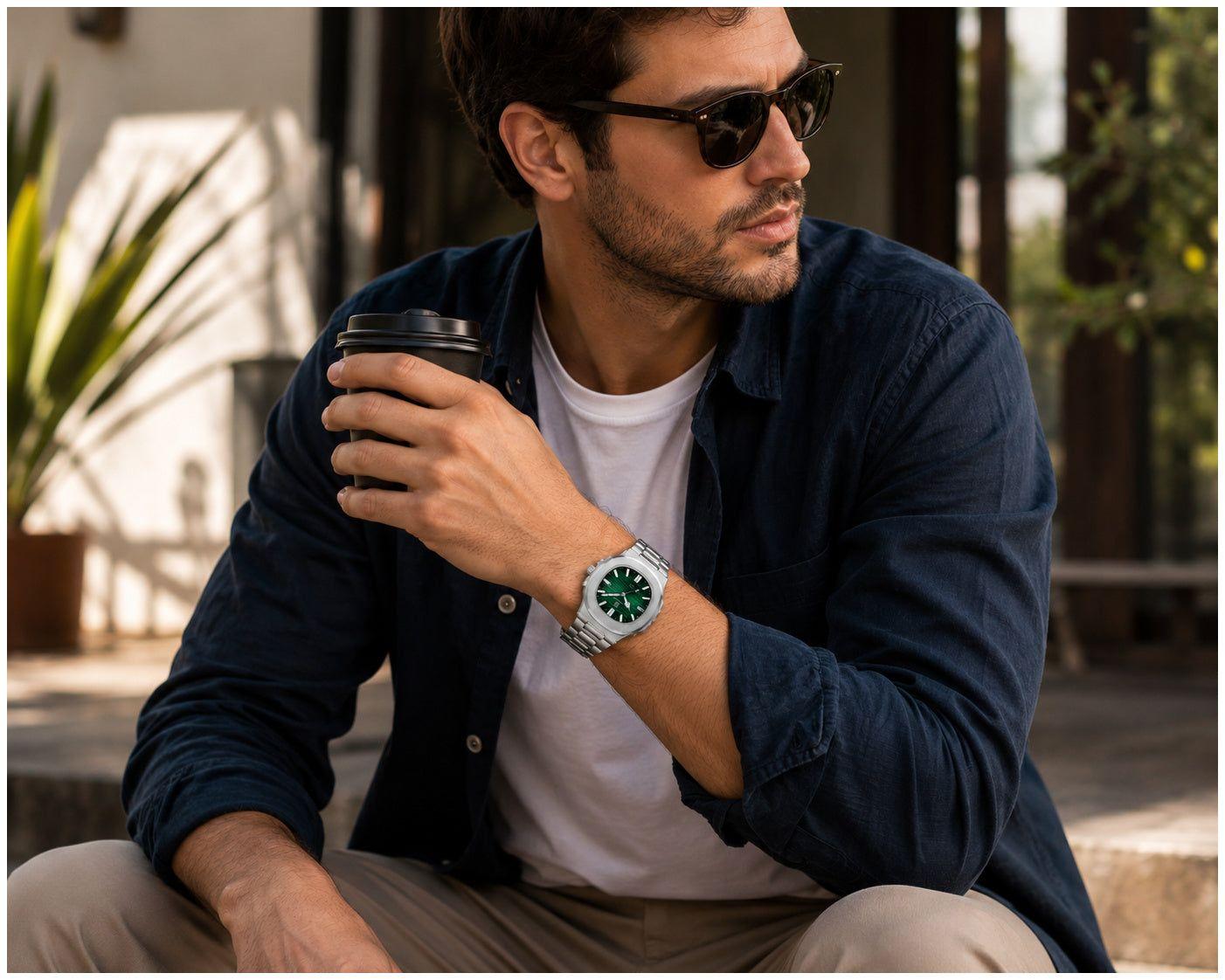 Reloj cuarzo hombre 40 mm con calendario-3