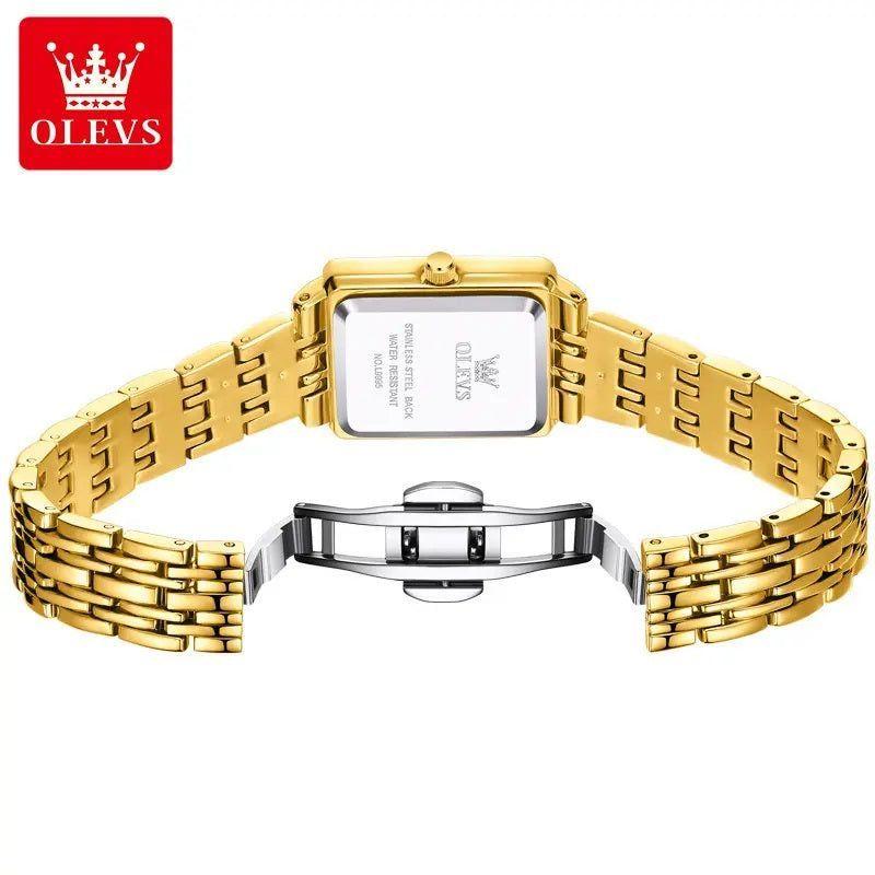 Reloj rectangular de mujer con calendario-6