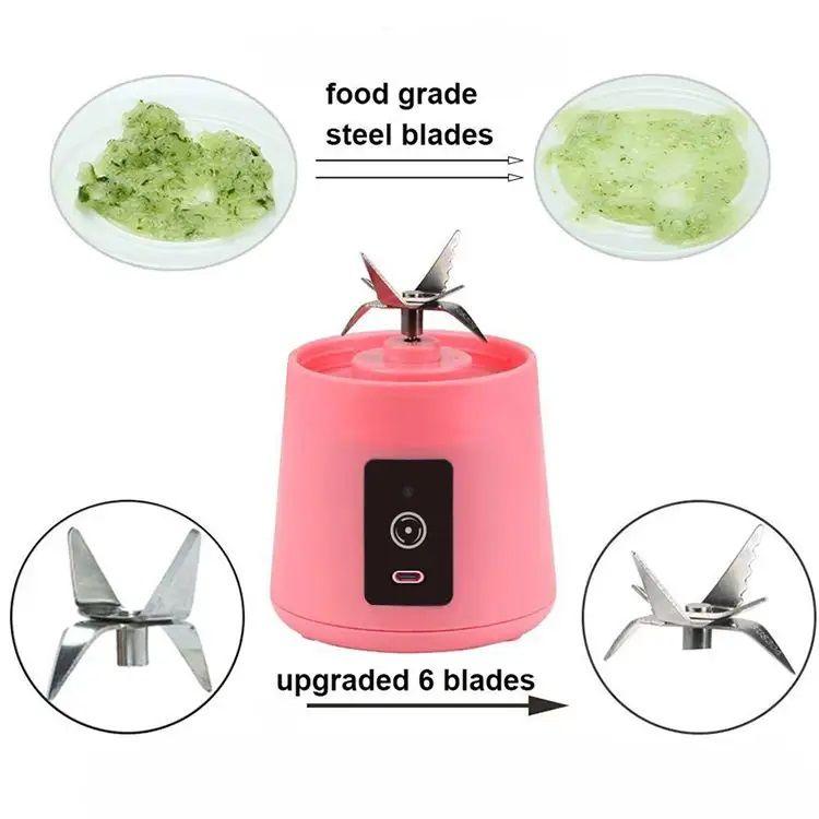 Licuadora Portátil Recargable Multiuso: 6 Cuchillas, 2000mAh-4