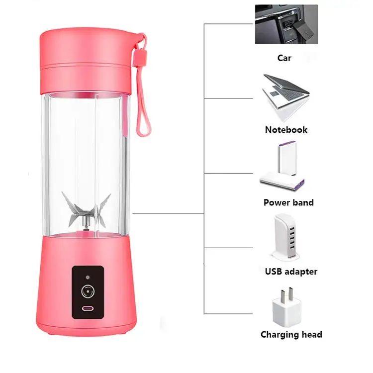 Licuadora Portátil Recargable Multiuso: 6 Cuchillas, 2000mAh-6