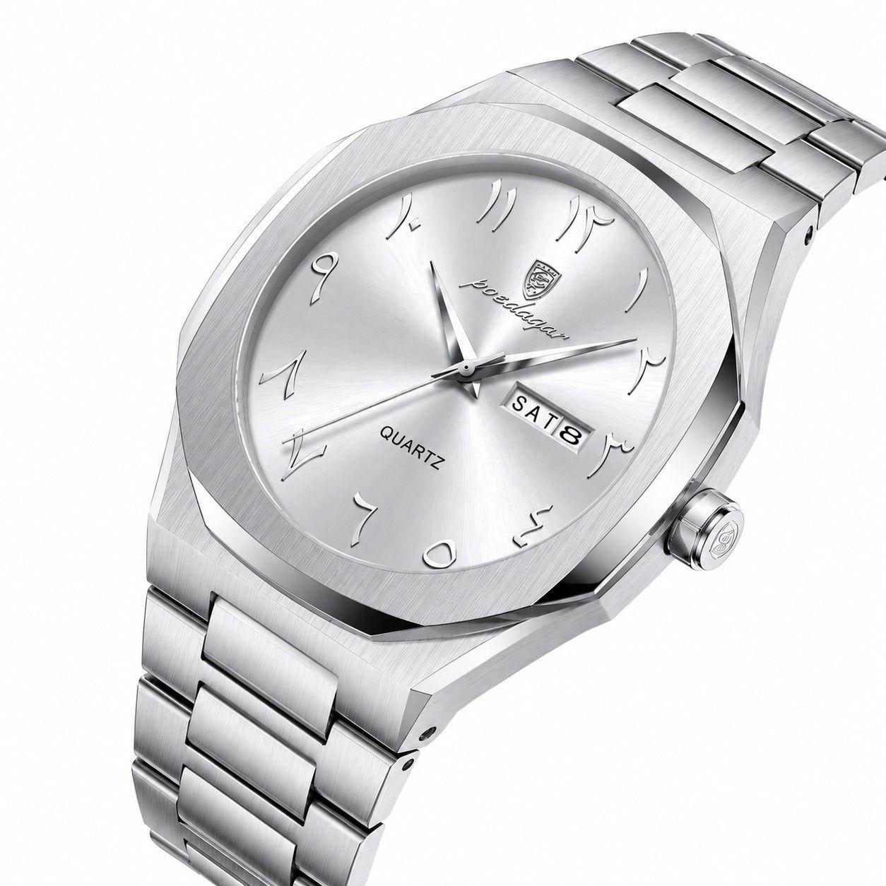 Reloj cuarzo hombre con calendario completo-2