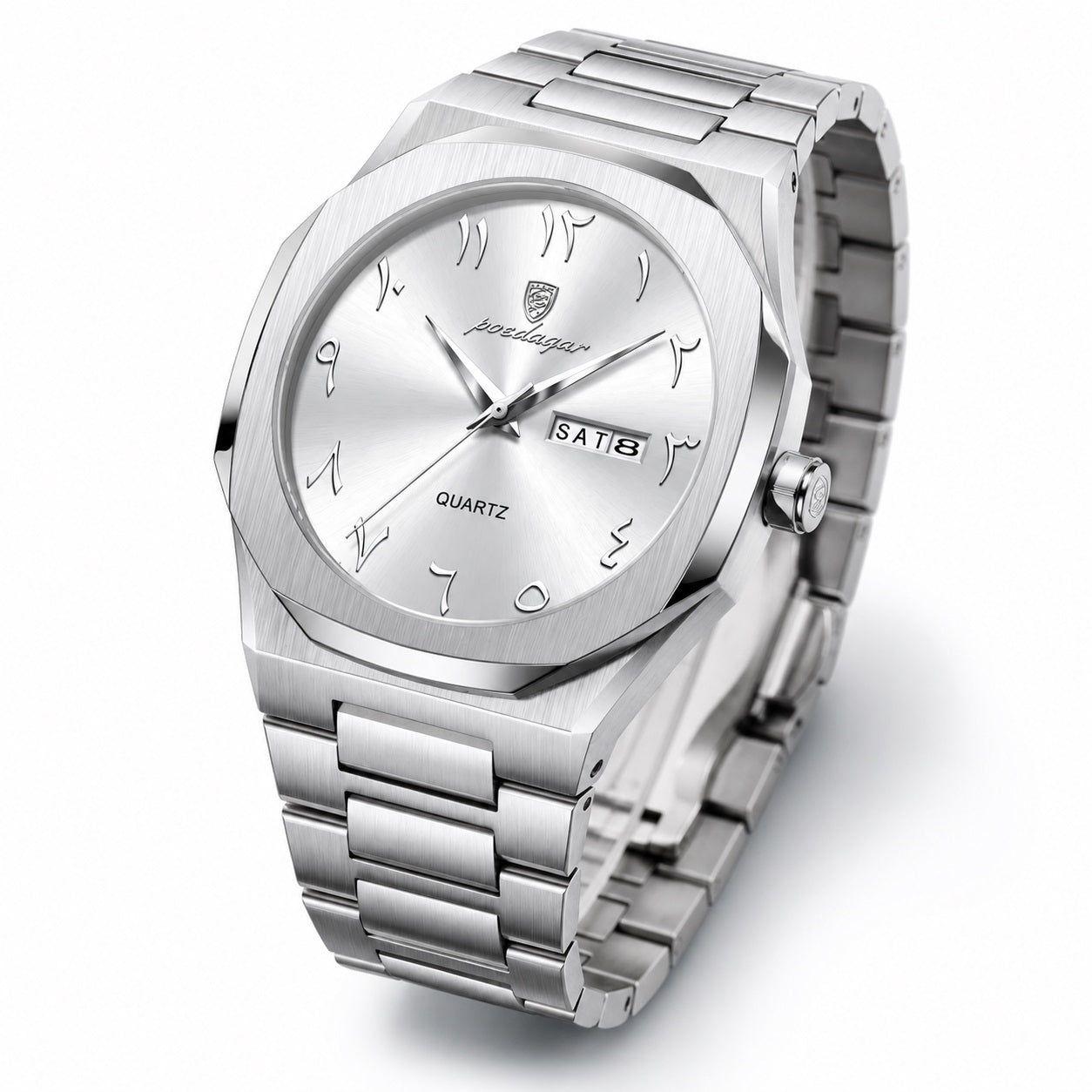 Reloj cuarzo hombre con calendario completo-4