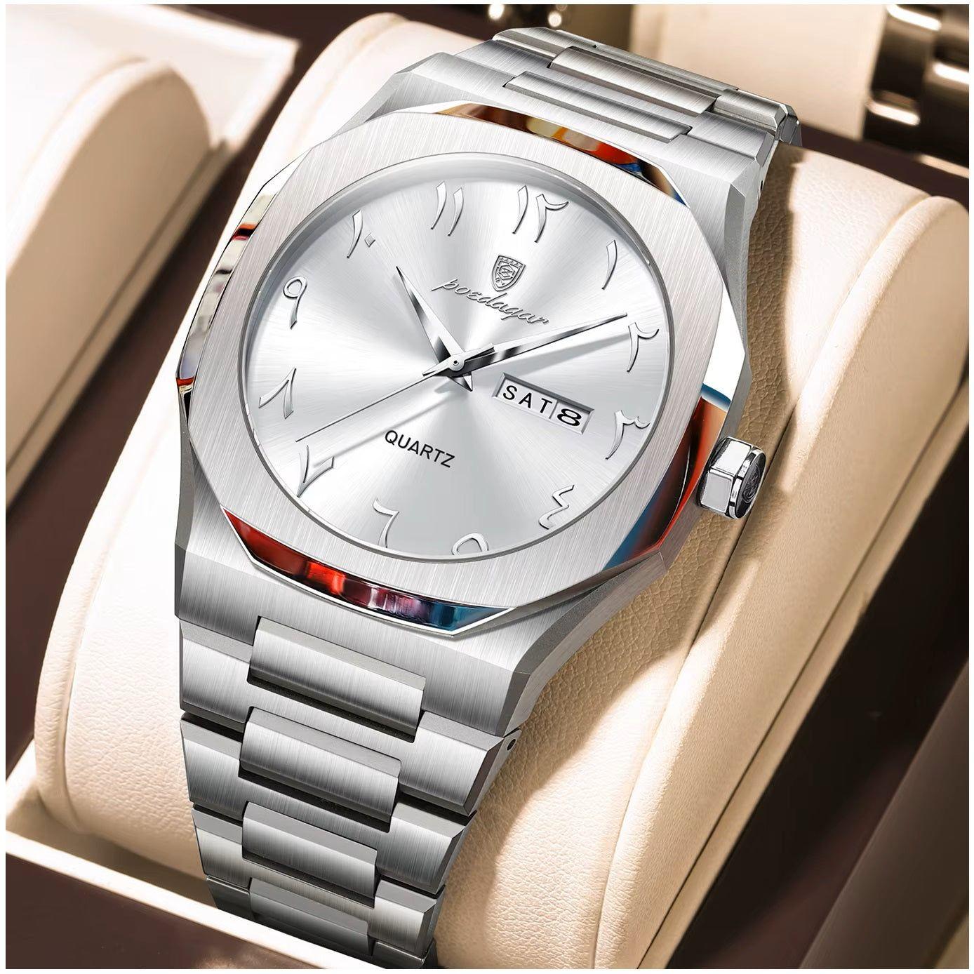 Reloj cuarzo hombre con calendario completo-6