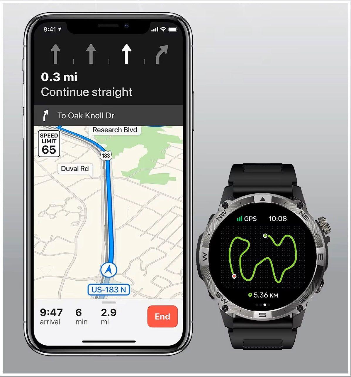 Smartwatch HK08 con GPS y AMOLED 1,43?-7