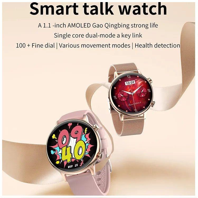 Smartwatch mujer AMOLED con correa metálica-9