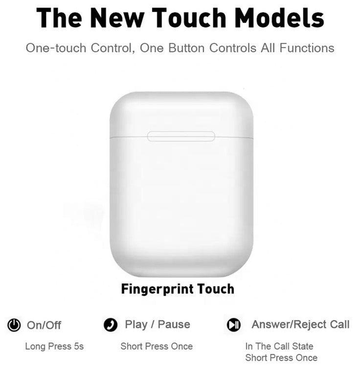 Audífonos Bluetooth I12 TWS con Control Táctil-7