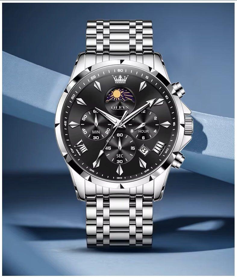 Reloj cuarzo multifunción con caja de acero-6