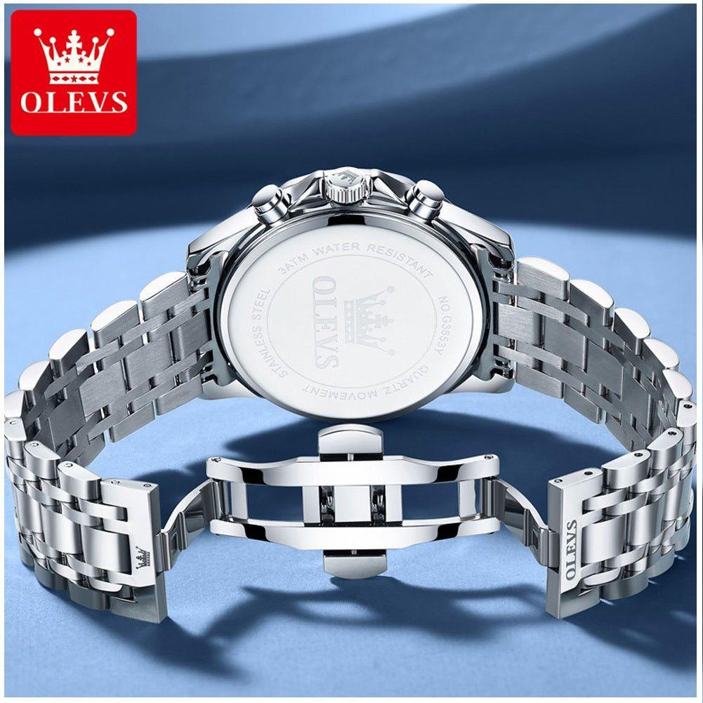 Reloj cuarzo multifunción con caja de acero-7