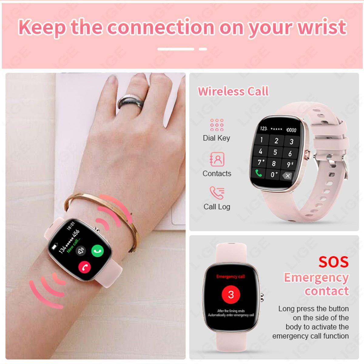 Smartwatch T69 1,83? con llamadas Bluetooth – rosa-5