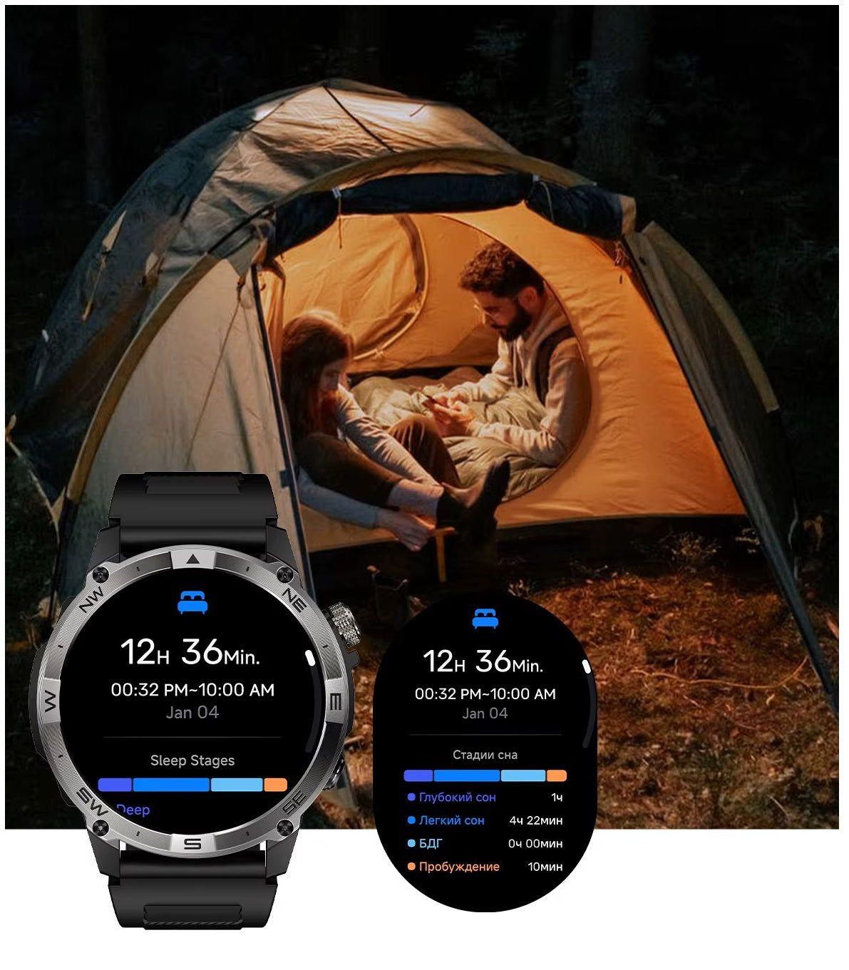 Reloj Inteligente Deportivo GPS Pantalla AMOLED de 1.43 pulgadas Notificaciones Salud-4