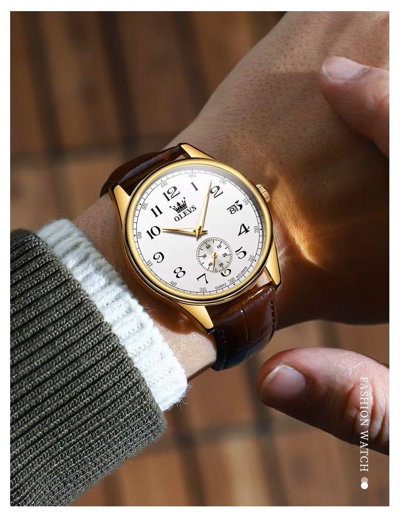 Reloj Análogo para Hombre con Movimiento Cuarzo Preciso Diseño Clásico-3