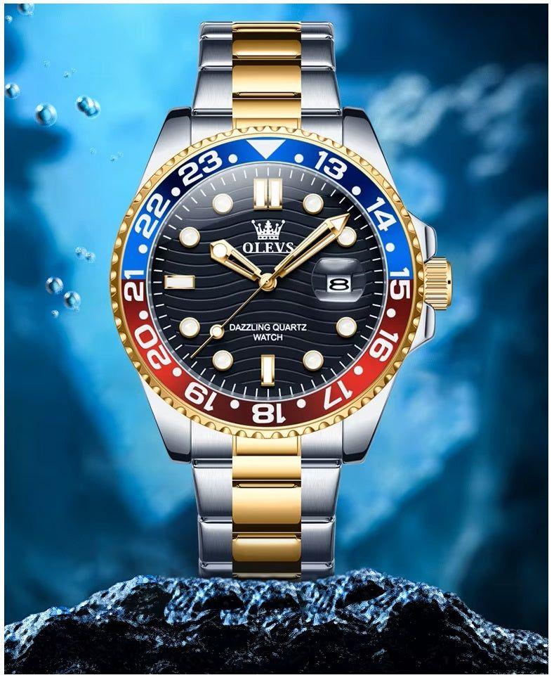 Reloj de Pulsera Hombre Deportivo y de Lujo Correa de Acero Inoxidable-6