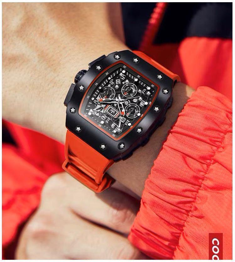 Reloj hombre con correa de silicona-9