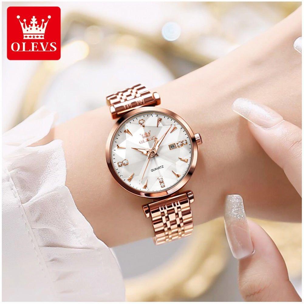 Reloj de Cuarzo para Mujer con Esfera Blanca Clásica-2
