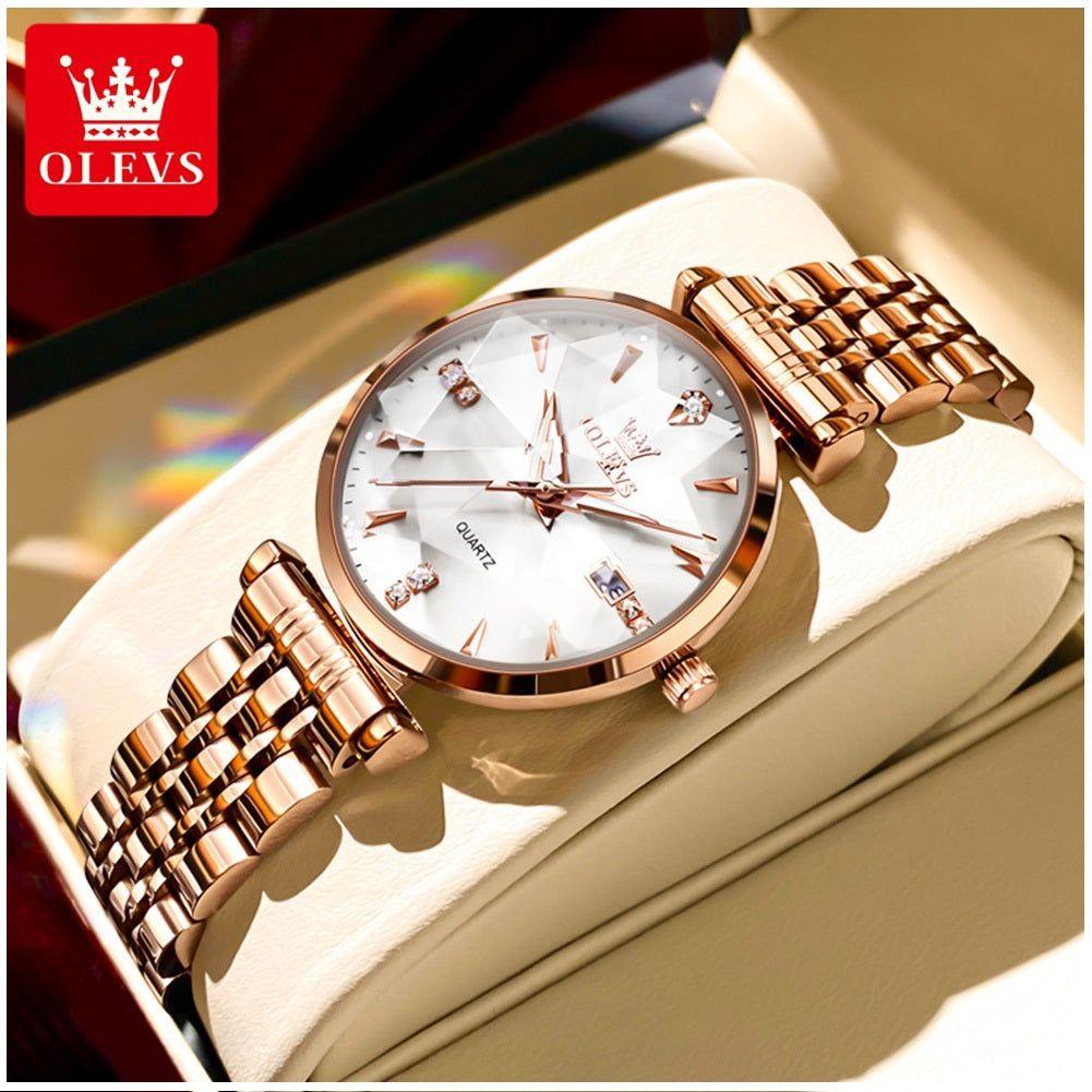 Reloj de Cuarzo para Mujer con Esfera Blanca Clásica-6