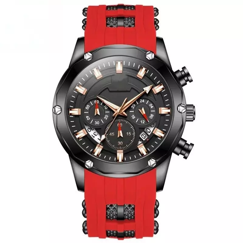 Reloj Quartz Deportivo de Lujo OLEV Cronógrafo Cuarzo Sumergible 30M-1