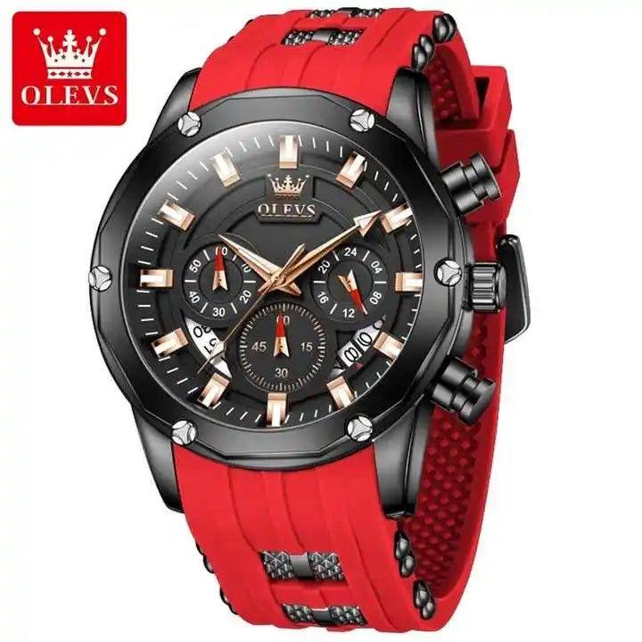 Reloj Quartz Deportivo de Lujo OLEV Cronógrafo Cuarzo Sumergible 30M-2