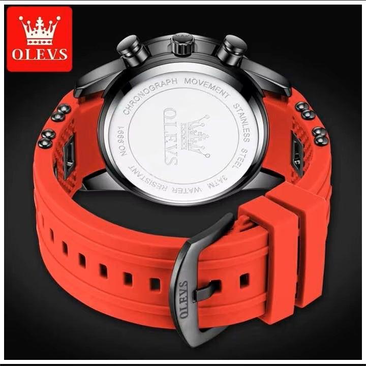 Reloj Quartz Deportivo de Lujo OLEV Cronógrafo Cuarzo Sumergible 30M-6
