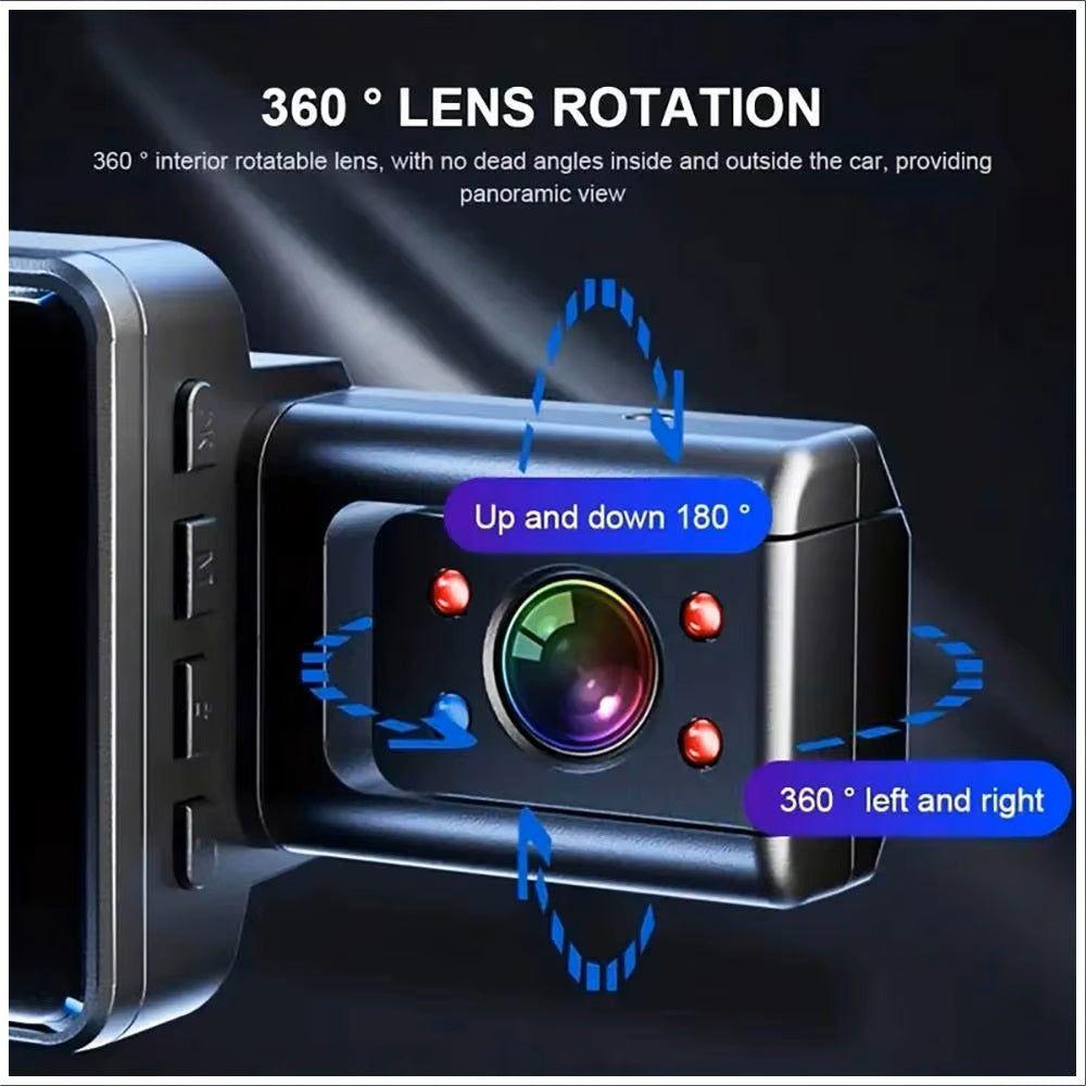 Dashcam 3 lentes 1080P con WiFi y pantalla 3?-4