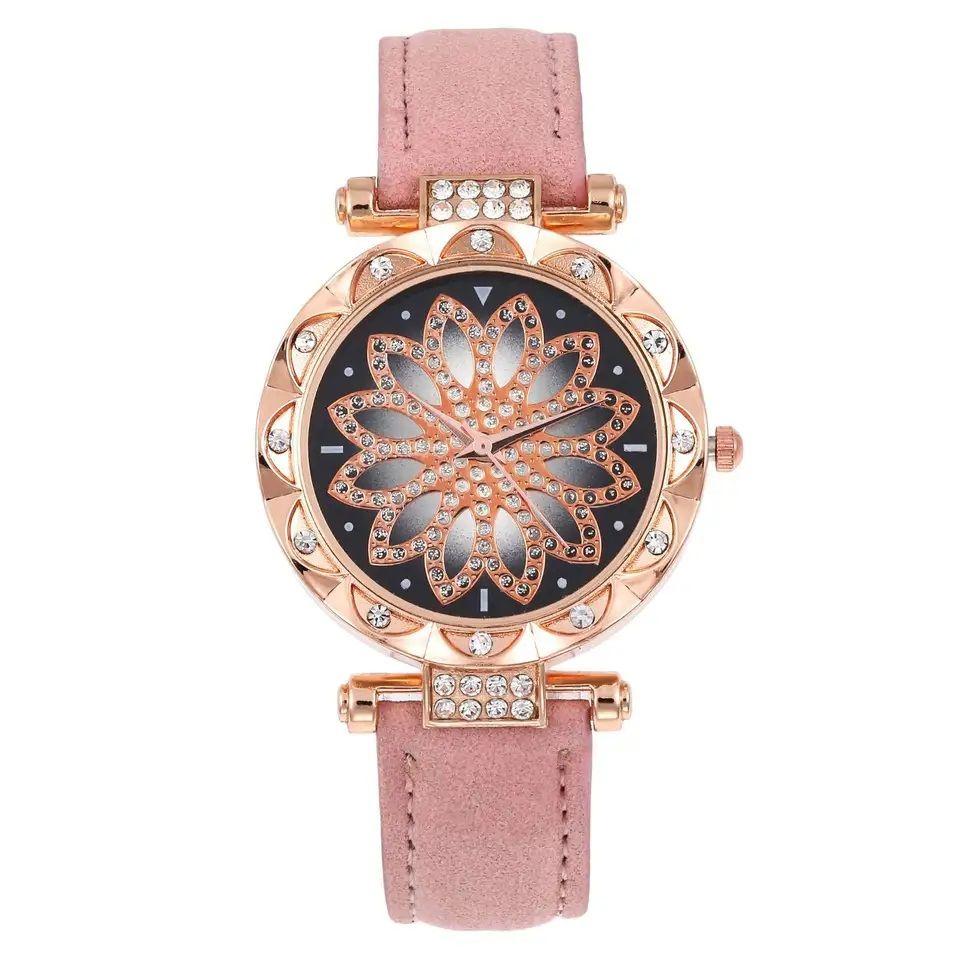 Reloj de lujo Personalizado para Mujeres con Incrustaciones y Pulsera-0