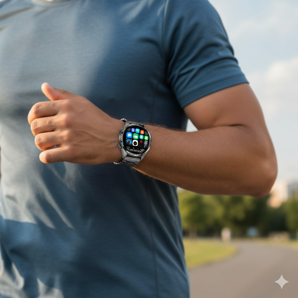 Smartwatch GT5 Pro con correas metálica y silicona-2