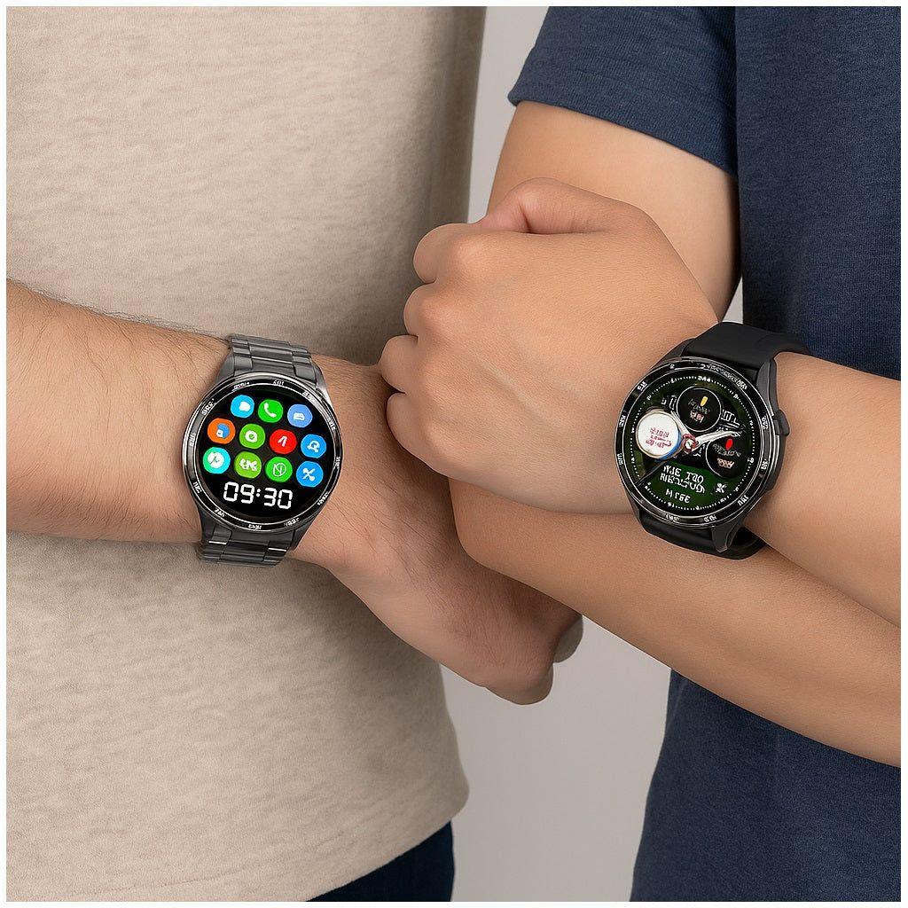 Smartwatch GT5 Pro con correas metálica y silicona-4