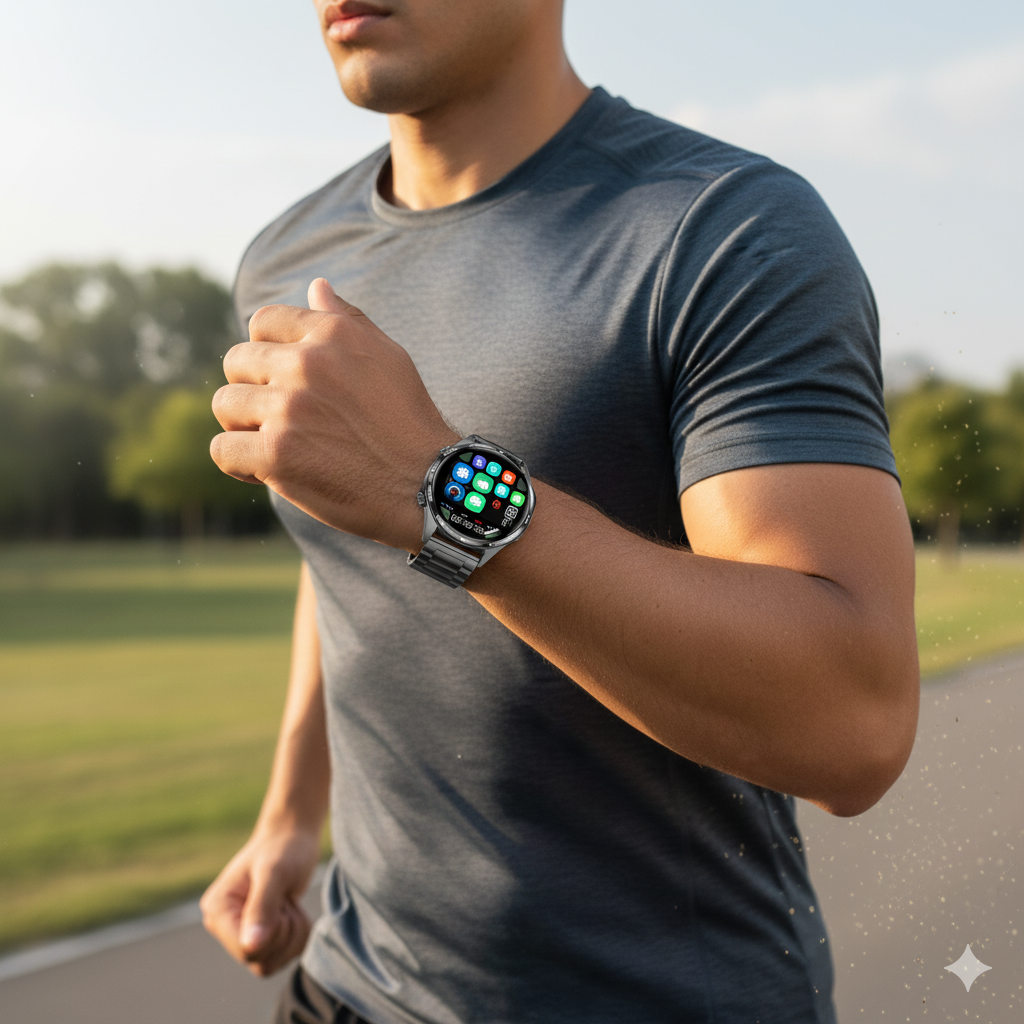 Smartwatch GT5 Pro con correas metálica y silicona-6