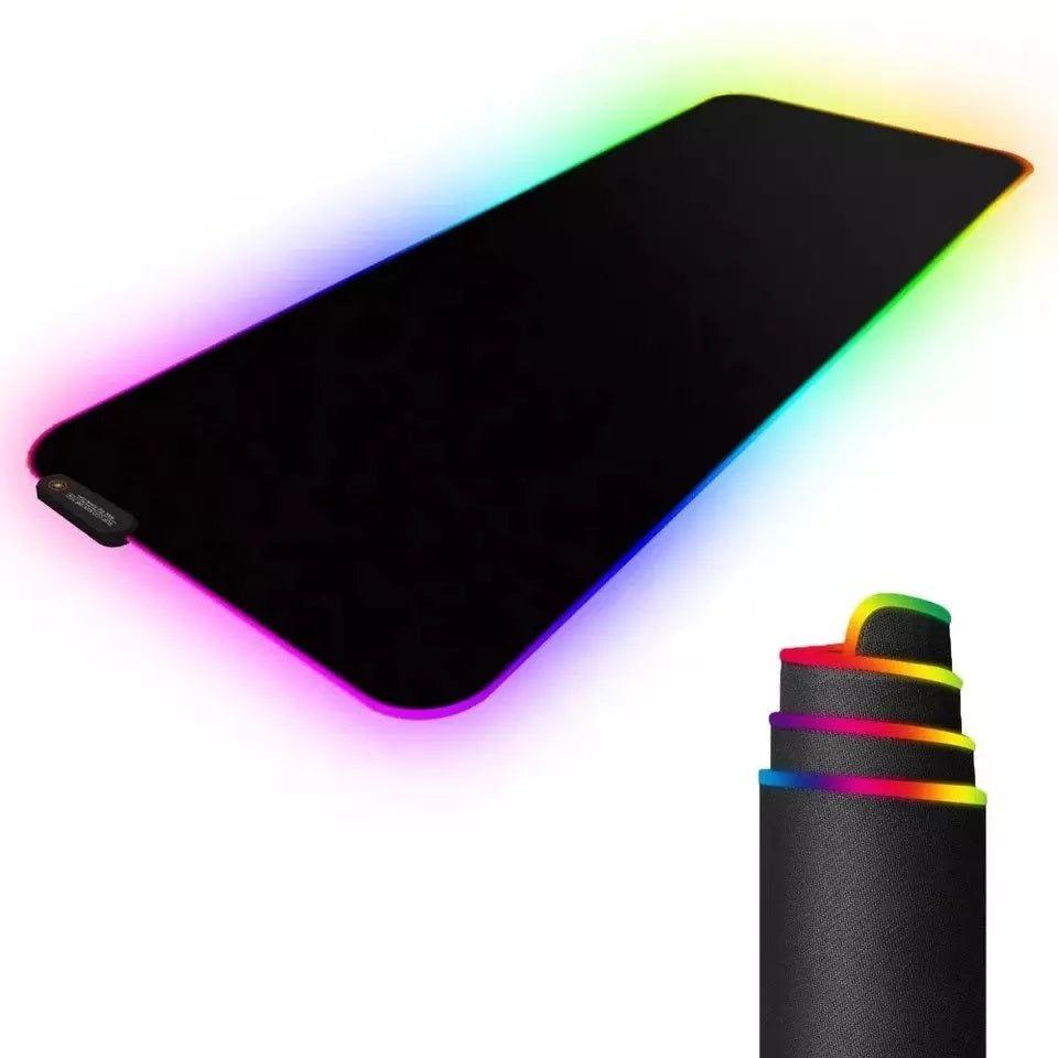 Mousepad Gamer RGB 80×30 cm – Diseño Hexágonos Azul y Morado-6