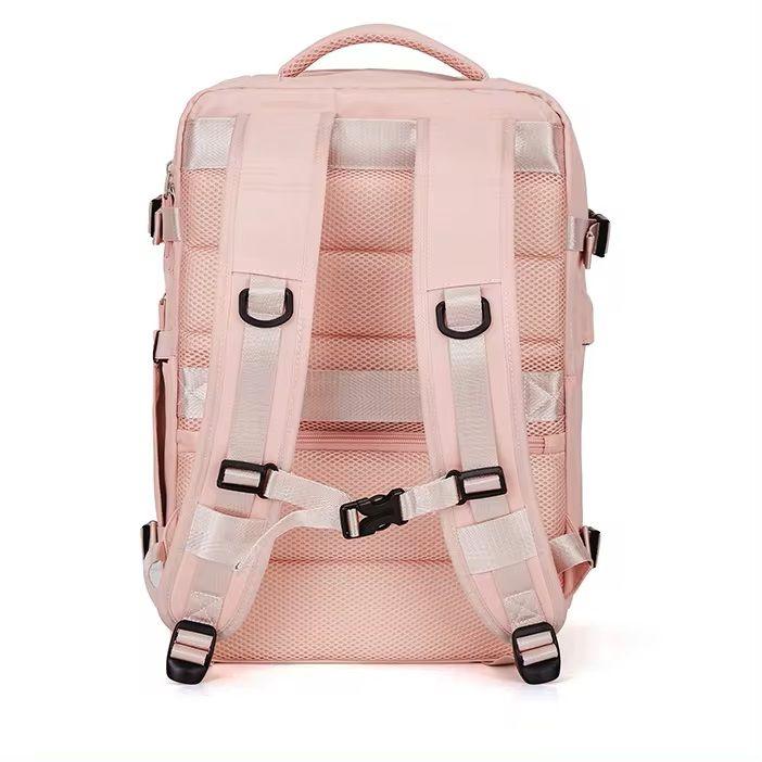 Mochila Femenina Impermeable de Gran Capacidad con Puerto USB-6