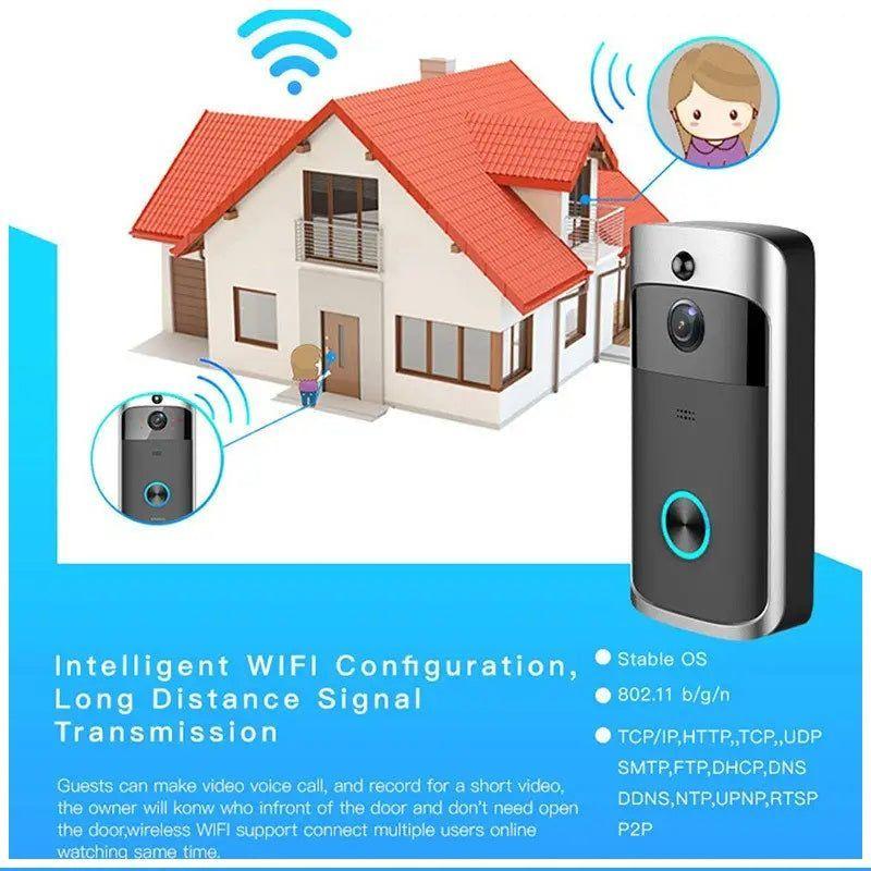 Videoportero WiFi con timbre para smartphone-9