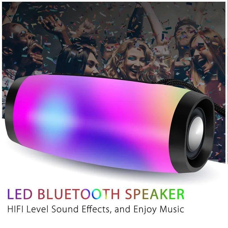 Parlante Bluetooth con Luz LED, Radio FM y USB – Blanco-6