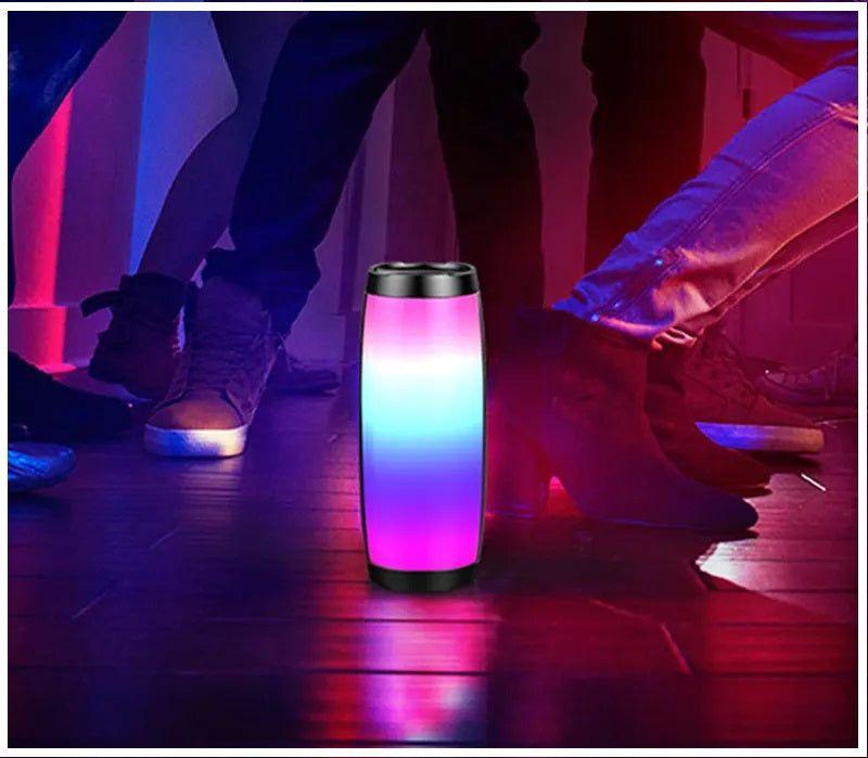 Parlante Bluetooth con Luz LED, Radio FM y USB – Blanco-8