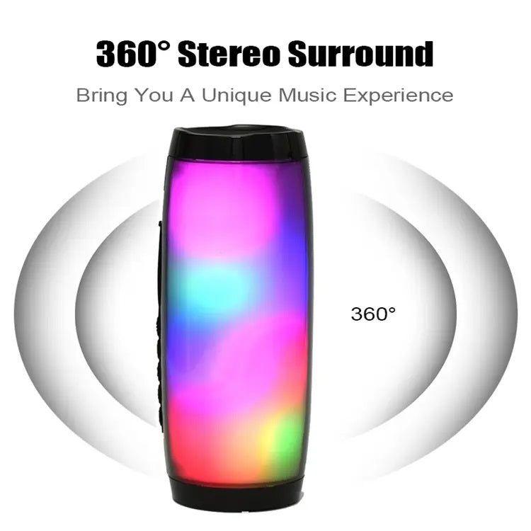 Parlante Bluetooth con Luz LED, Radio FM y USB – Blanco-9