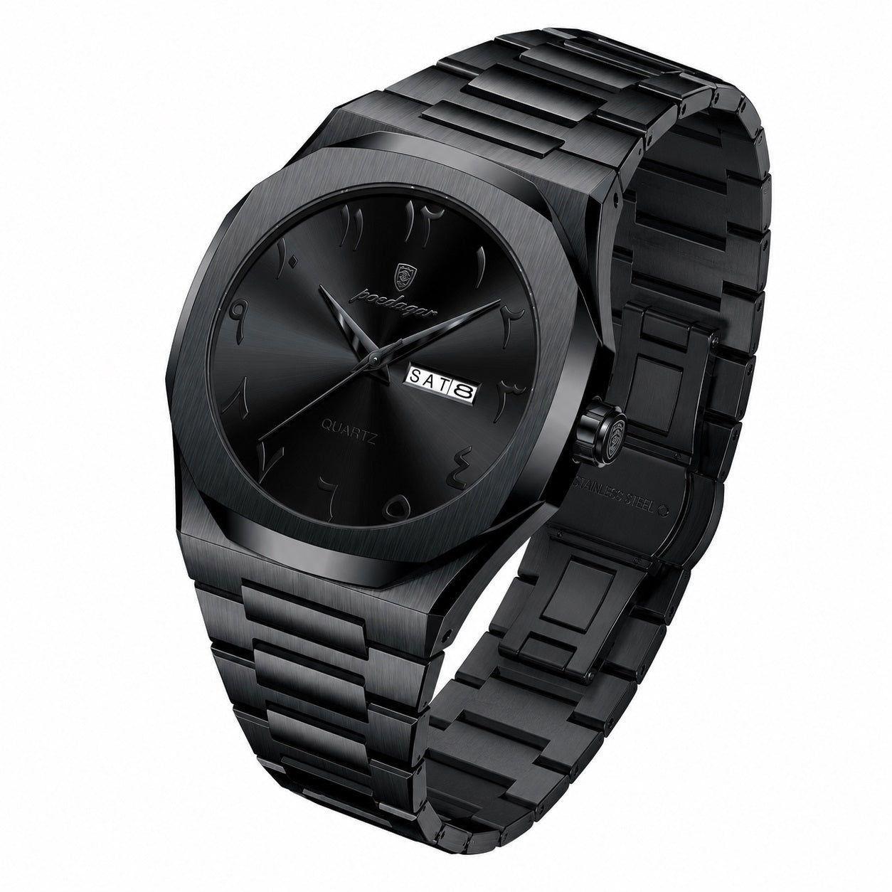 Reloj cuarzo hombre 41 mm con día y fecha-2