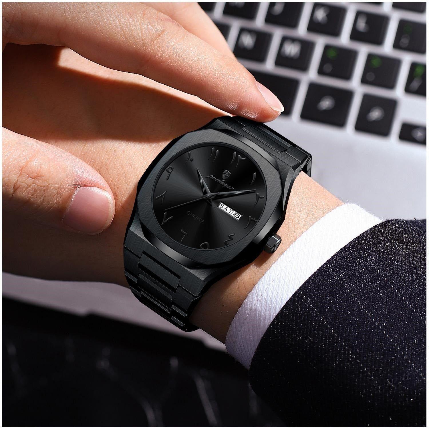 Reloj cuarzo hombre 41 mm con día y fecha-3