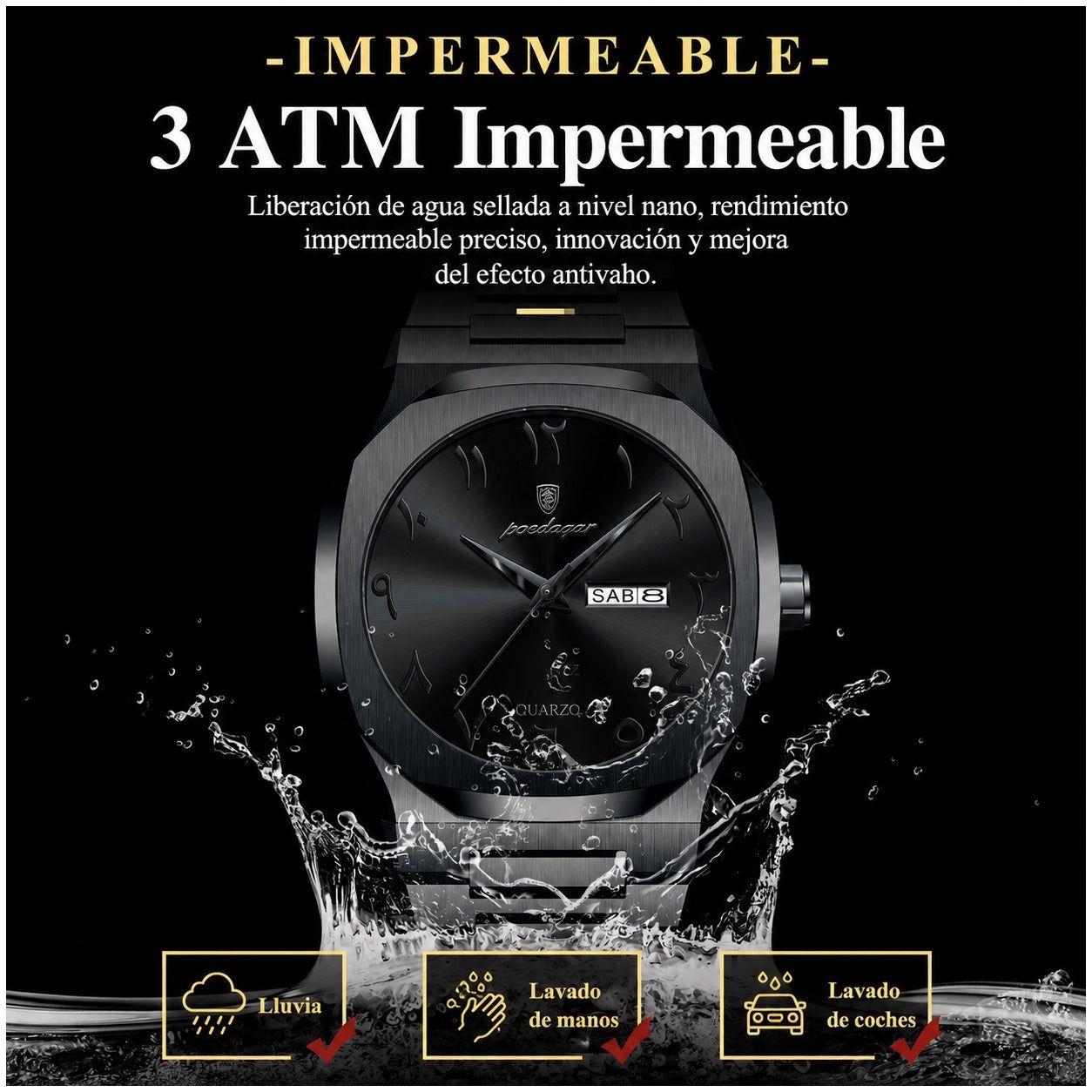 Reloj cuarzo hombre 41 mm con día y fecha-6