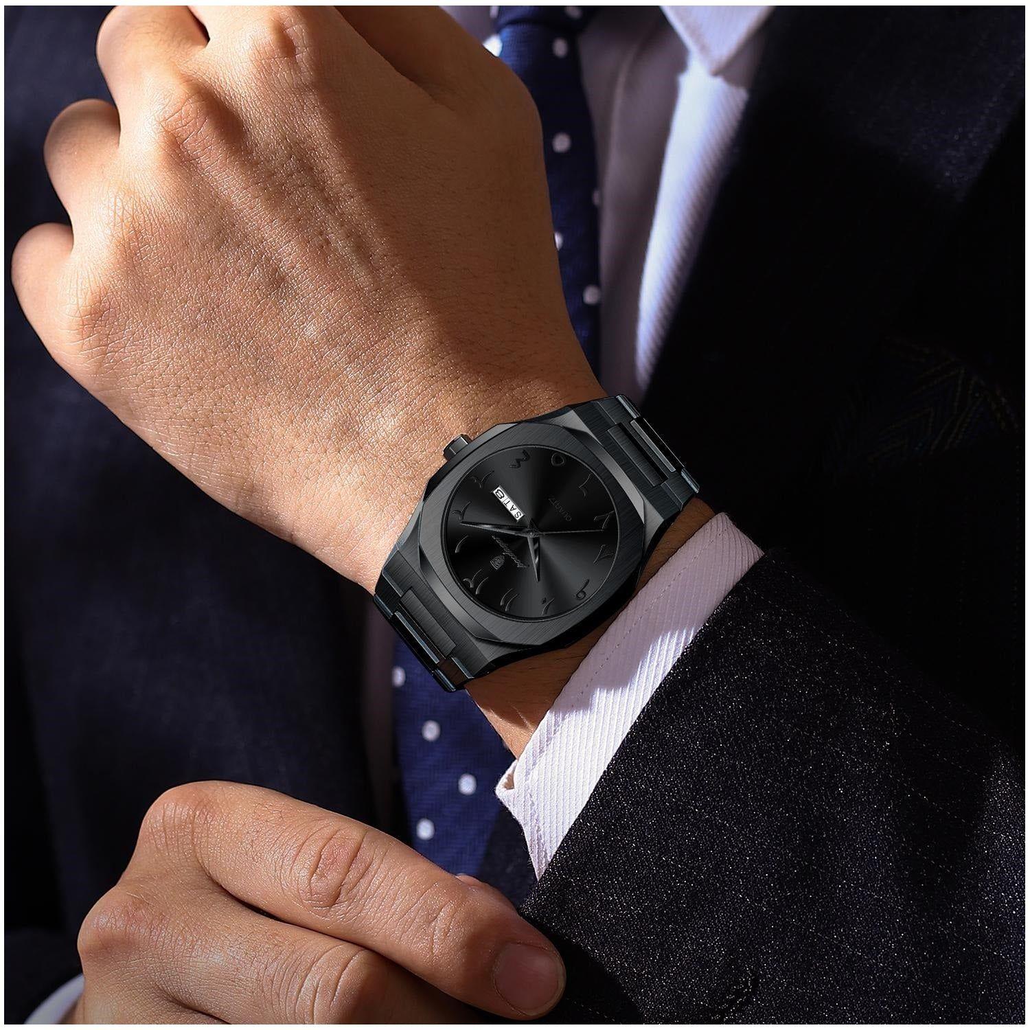 Reloj cuarzo hombre 41 mm con día y fecha-7