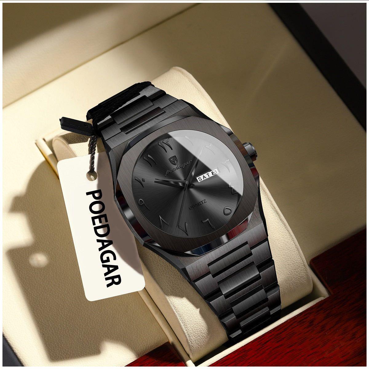 Reloj cuarzo hombre 41 mm con día y fecha-8