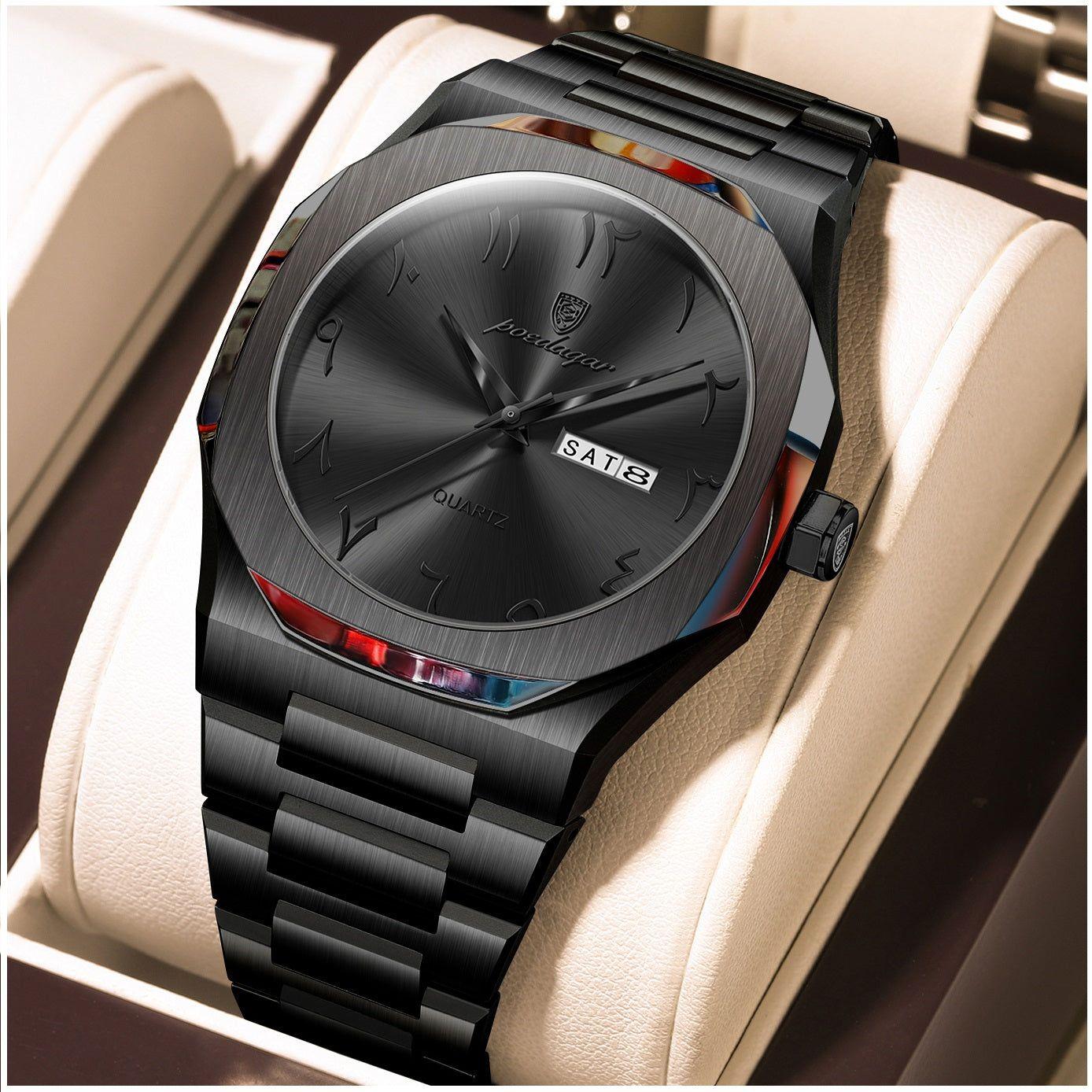 Reloj cuarzo hombre 41 mm con día y fecha-9