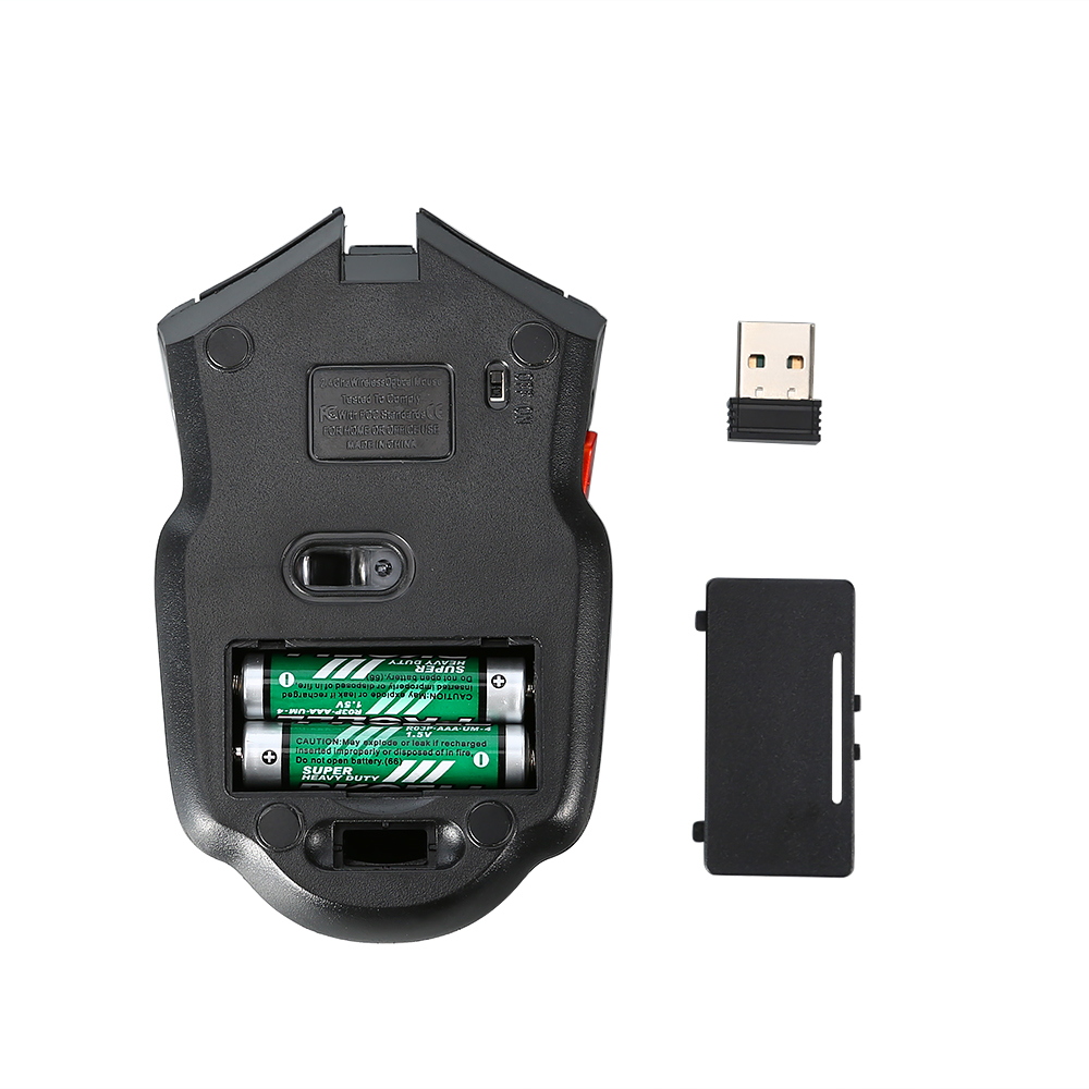 Mouse Gamer Inalámbrico 2.4 GHz 1600 DPI – Negro-3